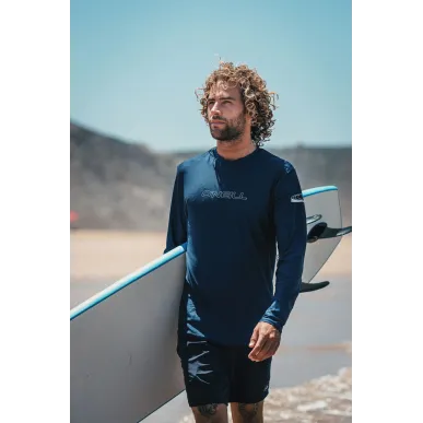 Мъжка слънцезащитна блуза O'NEILL Basic Skins L/S Sun Shirt, BLACK