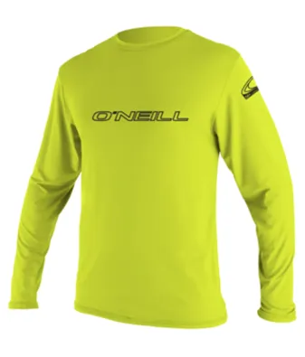 Мъжка слънцезащитна блуза O'NEILL Basic Skins L/S Sun Shirt, LIME