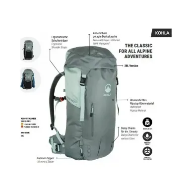 KOHLA ALPINIST GUIDE 28L LEMON CURRY | туристическа раница